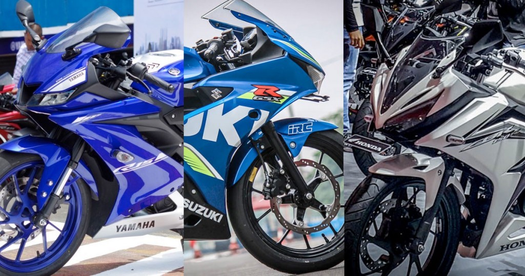 cbr 150 vs r15 vs gsx r150