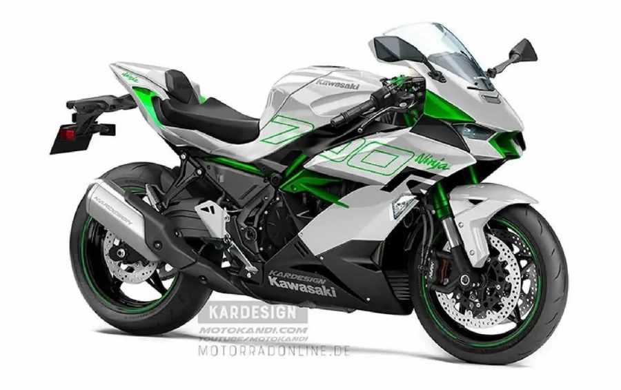 เรนเดอร์อย่างไม่เป็นทางการของ Kawasaki Ninja 700