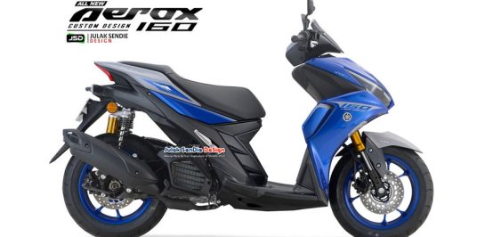 All New Yamaha Aerox 160 จัดเต็มอัพไซด์ดาวน์หน้า ซับแทงค์หลัง เผยภาพ Render!