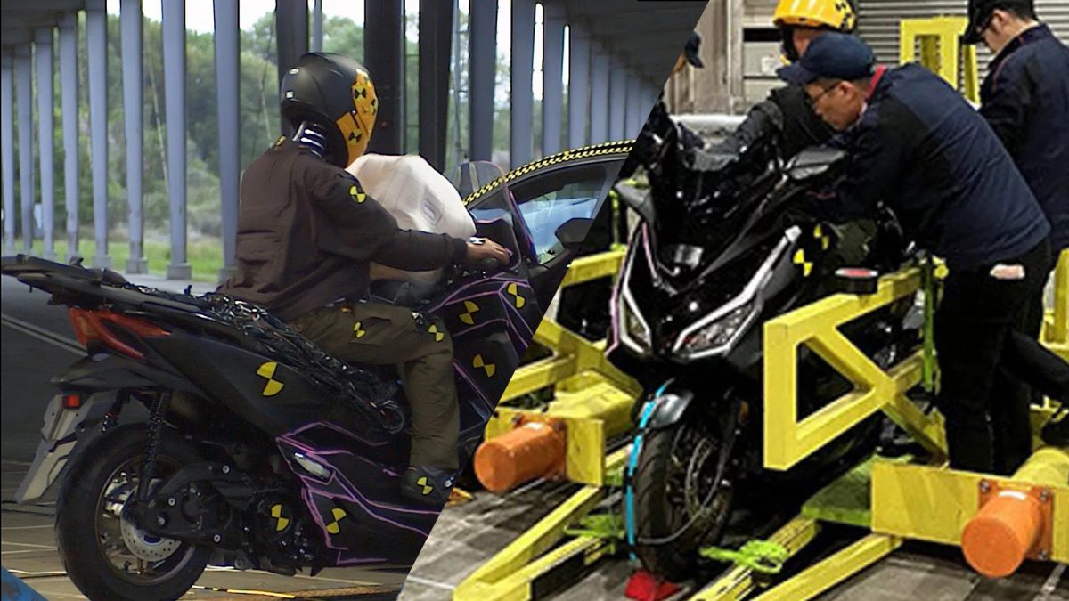 Toyoda Gosei กำลังทดสอบการทำงานของถุงลมนิรภัยสำหรับมอเตอร์ไซค์