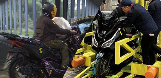 Toyoda Gosei กำลังทดสอบการทำงานของถุงลมนิรภัยสำหรับมอเตอร์ไซค์