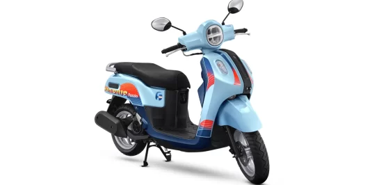 เปิดตัว Yamaha Fazzio Sunset Blue รุ่นพิเศษ ธีม Retro Summer สีฟ้าตัดส้ม